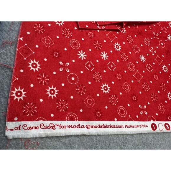 Red & White "Baby Jane" Cotton Fabric by Cosmo Cricket for Moda - Picture 3 of 12